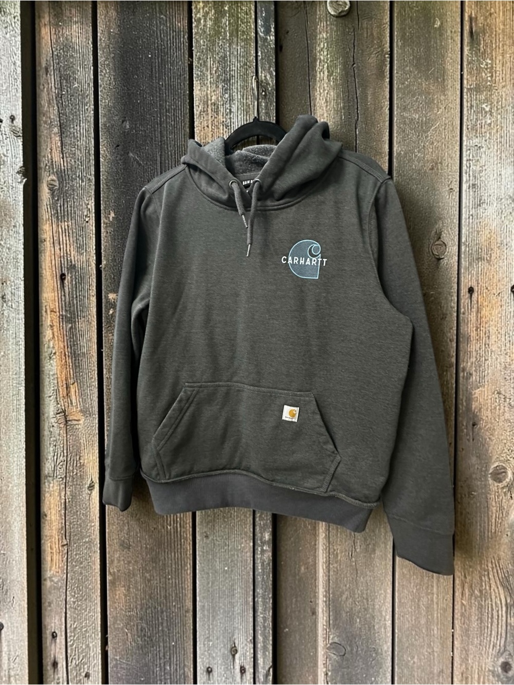 Carhartt Boxy Hoodie Sweatshirt. Dark Gray. Size: Large